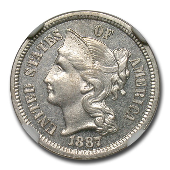 1887/6 Three Cent Nickel PF-62 NGC 1887/6 Three Cent Nickel PF-62 NGC